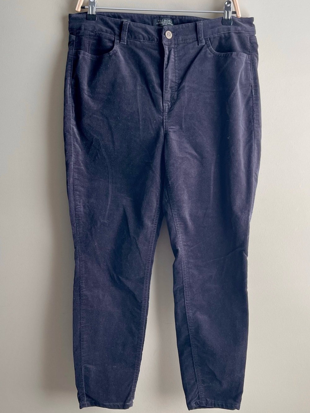 Talbots Flawless Five Pocket Jeggings- Slate Gray Velour